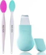 REVEX Silicone Nose Blackhead Remover Tool Set,Blackhead Scraper Tool,2Pcs Pore Cleaning Brush, Face Scrubber Skin Spatula, Pore Scrubber for Deep Cleansing,Face Exfoliator Scrubber for Women Men - Image 2