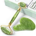 ROSELYNBOUTIQUE Gua Sha Facial Tools & Jade Face Roller for Lift Wrinkless Natural Skincare Tool Jade Roller Guasha Tool for Face (Green) - Image 2