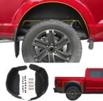 Rear Wheel Well Liners Compatible with 2021-2025 Ford F150 (Not for Raptor) Rear Wheel Arch Liners No Drilling Well Guards Tire Inner Fenders for 2024 F-150 Replacement Accessories (2PCS) - Image 2