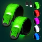 Rechargeable LED Armband 2-Pack, High Visibility Running Gear for Night Safety, 5 Colors & 3 Modes Light Up Wristbands for Night Walking, Cycling, Running Gift for Women Men Kids，White - Image 2