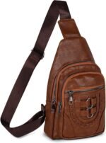 Relang Sling Bag for Women Crossbody, Leather Cross Body Fanny Packs for Women, Trendy Chest Bag for Travel and Daily Use - Image 2