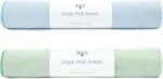 S&T INC. Yoga Mat Towel, Quick Dry Towel, Soft and Absorbent for Gym, Pilates, and Hot Yoga Mat, 2 Pack, 26.5 inches x 72 inches, Microfiber, Blue & Sage Green - Image 2
