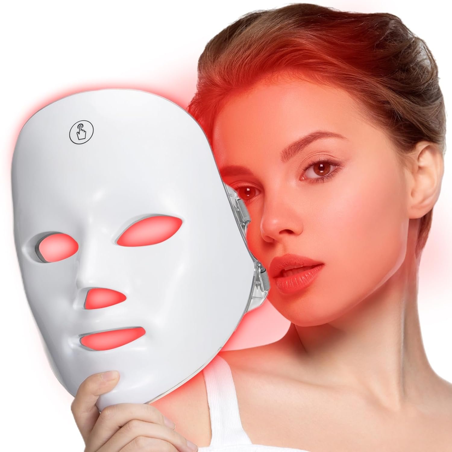 SUERBEATY Red Light Mask For Face, 7-1 Colors Red Light Face Mask, Facial Skincare At Home, Cordless, Portable and Rechargeable - Image 2