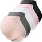 SUNNYBUY Women's Maternity High Waist Underwear Pregnancy Seamless Soft Hipster Panties Over Bump - Image 2