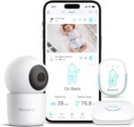 Sense-U Pro Baby Breathing Movement Monitor with 2.5K PTZ Camera: Track Breathing with Gentle Vibration, Sleep Position, Temperature Notifications, 2.5K Video, Background Audio, No Monthly Fee - Image 2