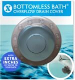 SlipX Solutions Bottomless Bath, Essential Overflow Drain Cover for Bathtub, Best Bath Accessories for Women, Adds Inches of Water to Your Tub for Deeper Soak, 4" Diameter, Bronze - Image 2