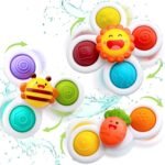 Suction Cup Spinner Toys for Baby, Sensory Toys Learning Toys for Toddlers 1-3, Baby Bath Toys for Babies 12-18 Months, 1 2 3 Year Old Girl Boy Gifts Idea (3 Pcs) - Image 2