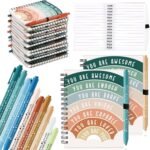 Thenshop 40 Pcs Team Employee Appreciation Gifts Bulk: 20 Mental Health Wellness Journals & 20 Self Care Pens for Women Coworker Office Staff Social Worker Healthcare Docotor Nurse (Rainbow) - Image 2