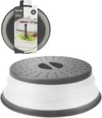Tovolo Microwave Splatter Cover for Food, Medium (Charcoal) - Collapsible & Vented Silicone Splatter Guard Lid - Microwave Plate & Dish Cover with Handle - BPA-Free Kitchen Gadget for Meal Prep - Image 2