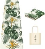 Travel Non Slip Foldable Suede Yoga Mat 1.5mm with Bag, Sweat Absorbent Exercise Mat for Hot Yoga Pilates Home Gym Outdoor Workout,Lightweigh 72"L x 24"W, 3 lbs - Image 2