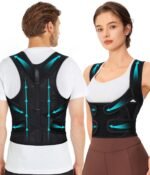 URSEXYLY Back Brace Posture Corrector for Women Breathable Posture Brace Adjustable Full Back Support Brace,Upper and Lower Back Pain Relief(Large,Black) - Image 2