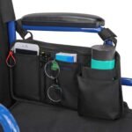 Wheelchair Side Bag with Cup Holder, Wheelchair Armrest Pouch Accessories for Walker, Rollator, Electric Scooter Wheelchairs, Ideal Gift for Mother's Day & Father's Day - Image 2