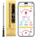 WiFi Sub-1G Wireless Meat Thermometer Unlimited Range 7 NIST Certified Sensors with Ambient Temp 2 Temp Monitoring Ways Digital Smart Base and App for BBQ, Smoker, Grill, Oven (Single Probe) - Image 2