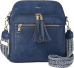 Women's Leather Crossbody Bags Anti Theft Purses RFID Blocking Handbags Trendy Travel Adjustable Strap Tassel - Image 2