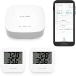 YoLink Smart Temp & Humidity Sensor, LoRa Long Range, 2 Year Battery, Indoor Monitoring for Wine Cellar, Bedroom, Nursery, Greenhouse, RV, with App, Email & SMS Alerts, Alexa IFTTT, 2 Pack + Hub - Image 2