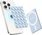 amBand Magnetic Suction Phone Grippy for MagSafe Case, Silicone Cup Sticky Mount for iPhone 12 13 14 15 16 17 Pro Max/Pro/Air/Plus, Hands-Free Selfie/Video for TikTok Creator/Influencer, Light Blue - Image 2