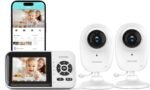 ebemate WiFi Video Baby Monitor with 2 Camera,2.8" Display with 1200Ft Long Range,WiFi On/Off,1080P No Glow Night Vision,2-Way Talk Baby Cam Monitoring EBS28-2 - Image 2