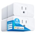 meross Smart Plug Mini, 15A & Reliable Wi-Fi, Support Apple HomeKit, Siri, Alexa, Echo, Google Assistant and Nest Hub, App Control, Timer, No Hub Needed, 2.4G WiFi Only, 4 Pack - Image 2