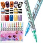 0.7mm Nail Art Pens Set 12 Colors Nail Art Markers for DIY Painting Nails, Drawing, Dotting & Liner Designs, Nail Pens for Adults & Teens Nail Art, Home Salon Beauty Manicure Tools, 2026 New - Image 2