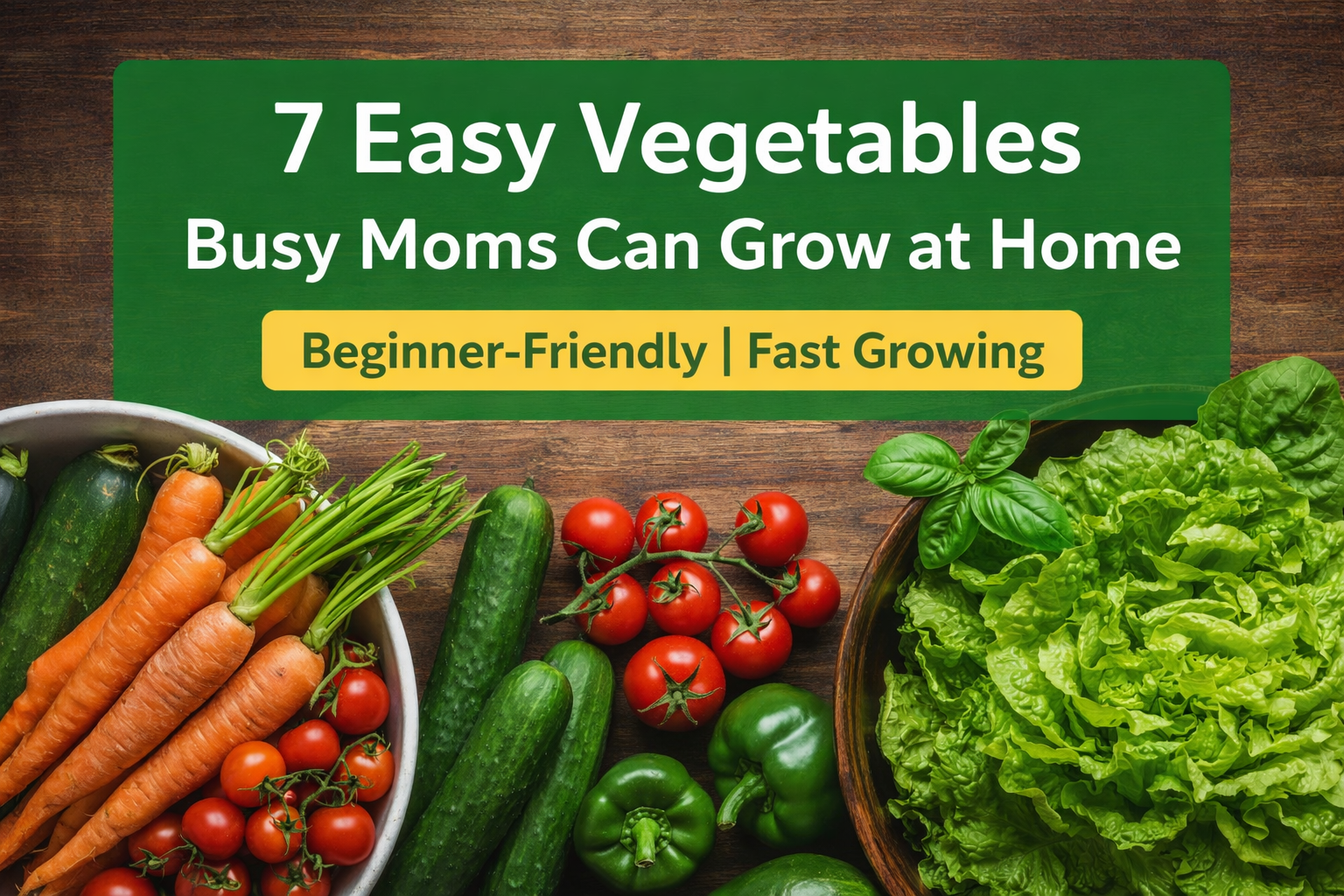 7 Easy Vegetables Busy Moms Can Grow at Home (Beginner-Friendly & Fast Growing)