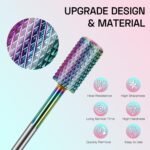 Depvko 10pcs Carbide Nail Drill Bits Set: Professional Cuticle Bit for Efile Nail Drill with 75pcs Small Sanding Bands (#80#120#180) & Mandrel Bit Acrylic Gel Nail Remover Tool Manicure Pedicure Kit - Image 3