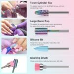 Depvko 10pcs Carbide Nail Drill Bits Set: Professional Cuticle Bit for Efile Nail Drill with 75pcs Small Sanding Bands (#80#120#180) & Mandrel Bit Acrylic Gel Nail Remover Tool Manicure Pedicure Kit - Image 4
