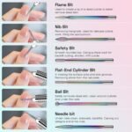 Depvko 10pcs Carbide Nail Drill Bits Set: Professional Cuticle Bit for Efile Nail Drill with 75pcs Small Sanding Bands (#80#120#180) & Mandrel Bit Acrylic Gel Nail Remover Tool Manicure Pedicure Kit - Image 5