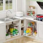 Under Sink Organizer, 2 Pack Cabinet Organizer for Kitchen, Height Adjustable Pull Out Heavy Duty 2 Tier Metal Under Sink Storage for Bathroom Pantry (White, 2 Pack) - Image 6