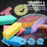 JOYIN 12 PCS Jumbo Sidewalk Chalk with 6 Colors, Washable Sidewalk Chalk for Kids, Non-Toxic School Supplies, Outdoor Games, Playground Accessories - Image 5