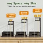 Under Sink Organizer, 2 Pack Cabinet Organizer for Kitchen, Height Adjustable Pull Out Heavy Duty 2 Tier Metal Under Sink Storage for Bathroom Pantry (Black, 2 Pack) - Image 4