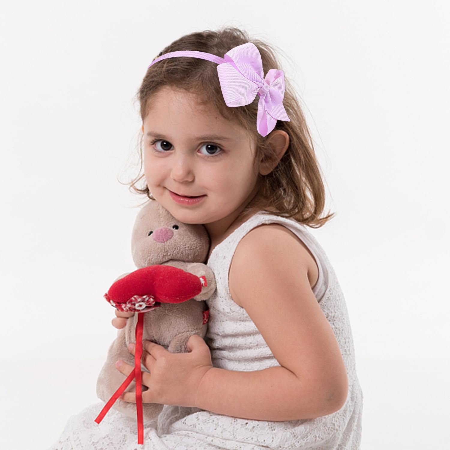 XIMA 16Piece Headband with Bow for Toddlers Teens, 16 Colors Grosgrain Ribbon Bows Hair Bands for Girls,Kids Children and Women, Cute Hairbands for Daily School Hair Accessories - Image 9