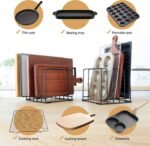 Cutting Board Organizer,Kitchen Cabinet Organizer,Divided Rack with 5 Slots for Baking Trays,Space-Saving Kitchen Storage for Cutting Boards, Cookie Sheet, Thin Pans and Baking Sheets Holder (1pcs) - Image 4