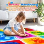 Sensory Floor Tiles: Liquid Play Mats Sensory Pads for Kids Toddlers, 9PCS Autism Sensory Toys, 12"x12" Lava Tiles for Dancing Learning, Special Education Classroom Must Haves, Gross Motor Development - Image 5