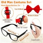 Old Man Costume Accessories for Kid,100 Days of School Grandpa Mad Scientist Wig Set Crazy Physicist Cosplay - Image 3