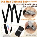Old Man Costume Accessories for Kid,100 Days of School Grandpa Mad Scientist Wig Set Crazy Physicist Cosplay - Image 5
