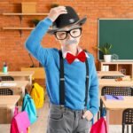 Old Man Costume Accessories for Kid,100 Days of School Grandpa Mad Scientist Wig Set Crazy Physicist Cosplay - Image 7