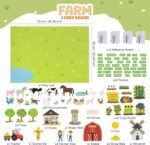 BONNYCO Felt Board for Toddlers with 92 Animal Farm Figures. Montessori and Sensory Toys, Birthday Gifts for Kids 3-8 Years Old. Educational Games, Learning Activities, Christmas - Image 3