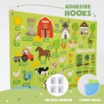 BONNYCO Felt Board for Toddlers with 92 Animal Farm Figures. Montessori and Sensory Toys, Birthday Gifts for Kids 3-8 Years Old. Educational Games, Learning Activities, Christmas - Image 6