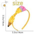ZEYER Back to School Headbands Yellow Pencil Headbands Cute Hair Band School Hair Accessories for Girls Women Non Slip Headbands First Day of School Decor 1 PCS - Image 4