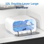 Yofuly Sterilizer for Esthetician, 12L Double-layer Large Sterilizer for Nail Tools, Multi-Functional Nail Cleaner Box, Large Capacity Cleaning Cabinet for Home Use, Barbers, Beauty Salons, and Spas - Image 3