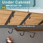 ECROCY Coffee Mug Holder Under Cabinet, 3pcs Coffee Cup Holder Only Fits Flat Shelf Without Any Lip, Clip-On Mug Hooks No Drilling Free Damage - Image 5