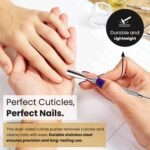 Cuticle Pusher Tools - Professional Nail Cuticle Pusher Cuticle Remover Cuticle Trimmer Spoon Shaped Nail Cleaner Dual Sided Metal Stainless Steel Manicure Pedicure for Women 4 Pack Set Krisp Beauty - Image 4