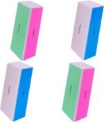4 Way Nail Buffer Block (4 Pcs), Nail Shine Buffers Blocks Files for Natural and Acrylic Nails Smoother Buffing Block Polisher Fingernail File Buffer 120/240/600/3000 Grit for Buffing Shinning - Image 2
