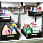 ARSTPEOE Under Sink Organizer - 2 Packs Multi-Purpose Pull-Out Storage Organizers, Slide out Pull out Metal Cabinet Organizer Shelf, Storage for Kitchen Bathroom, Black - Image 2