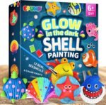 EPUMP Sea Shell Painting Kit for Kids - Glow in the Dark Beach Toys and Summer Crafts, Arts and Crafts Kit Creative DIY Indoor Outdoor Activity Toy Birthday Gift for Boys Girls Age 6 7 8 9 10 11 12+ - Image 2
