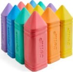 JOYIN 12 PCS Jumbo Sidewalk Chalk with 6 Colors, Washable Sidewalk Chalk for Kids, Non-Toxic School Supplies, Outdoor Games, Playground Accessories - Image 2