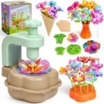 Scvcid DIY Art Flower Toys Include Extra Accessories Set, Arts and Crafts Activity Kit for Kids Ages 3-12, Fabric Bouquet Craft for Toddler, Birthday Gifts for 3 4 5 6 7 8 9 10 11 12 Year Old Girls - Image 2