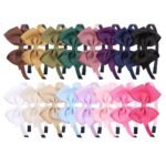 XIMA 16Piece Headband with Bow for Toddlers Teens, 16 Colors Grosgrain Ribbon Bows Hair Bands for Girls,Kids Children and Women, Cute Hairbands for Daily School Hair Accessories - Image 2