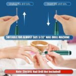 Depvko 21pcs Nail Drill Bits Sets, 3/32 Inch Cuticle Electric Nail File and Ceramic Acrylic Gel Nail Bit Kit, Acrylic Nail Art Tools, Carbide Remover Bits for Manicure Pedicure, Home Salon - Image 5