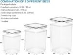 VERONES Large Tall Airtight Food Storage Containers, 10 PACK Plastic Airtight Kitchen & Pantry Organization, Ideal for Flour & Sugar Plastic Canisters with Labels - Image 3